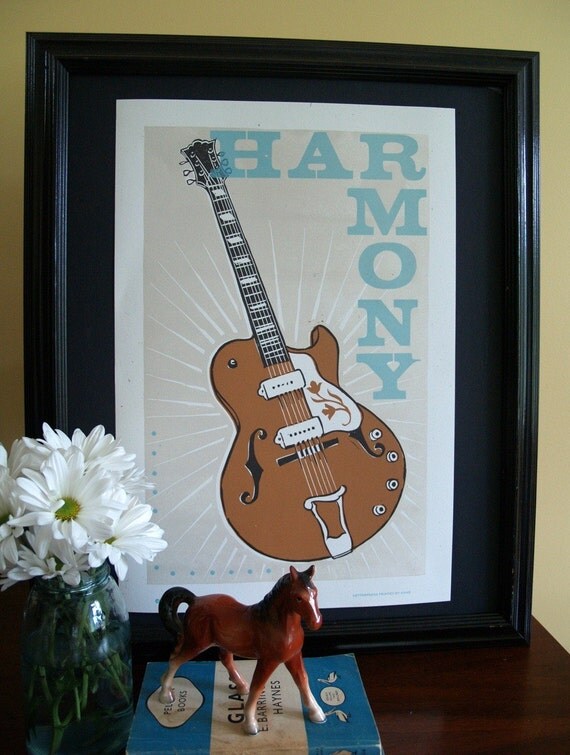 Harmony Handprinted Letterpress Poster