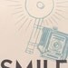 Smile Handprinted Letterpress Poster