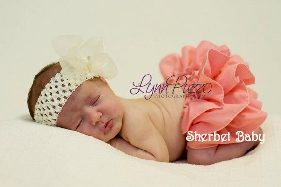 Coral Sassy Pants Original Ruffle Diaper Cover Bloomers