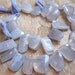 Natural Chalcedony Faceted Freeform Nugget Drops Full Strand