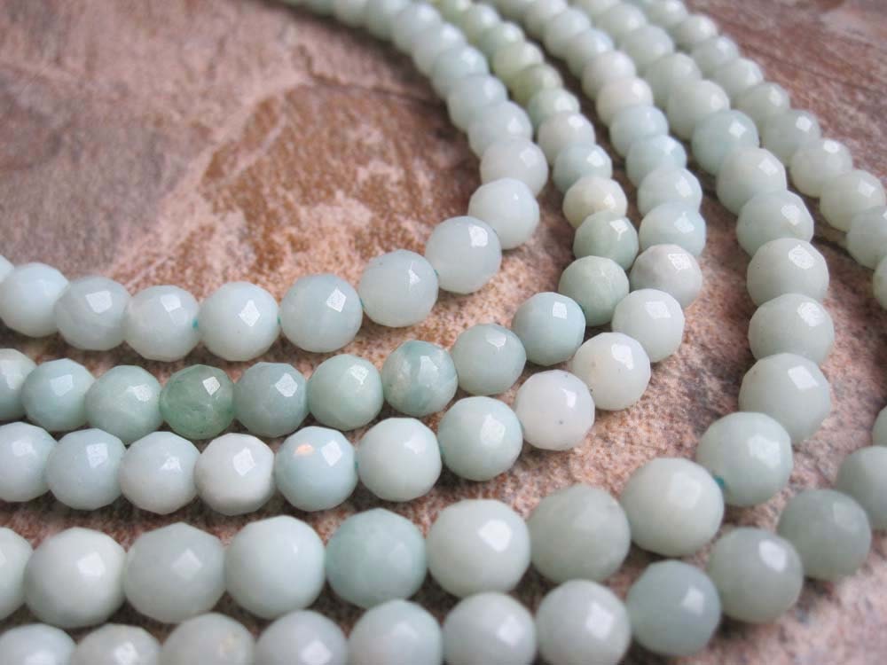 SALE Amazonite Faceted Round Full Strand was 11.99
