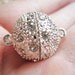 18mm Bright Silver Plated CZ Magnetic Clasp