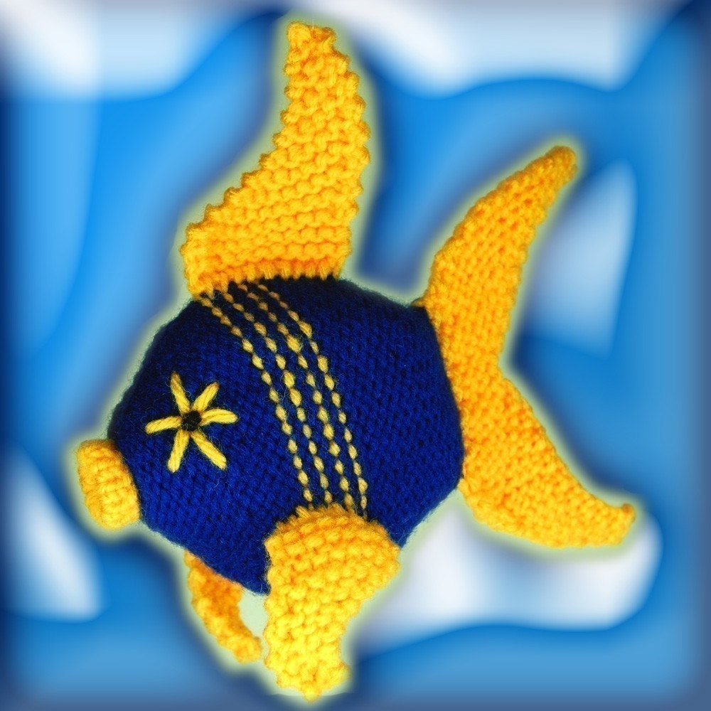 Knit Fish Plush Toy Pattern PDF Digital Download