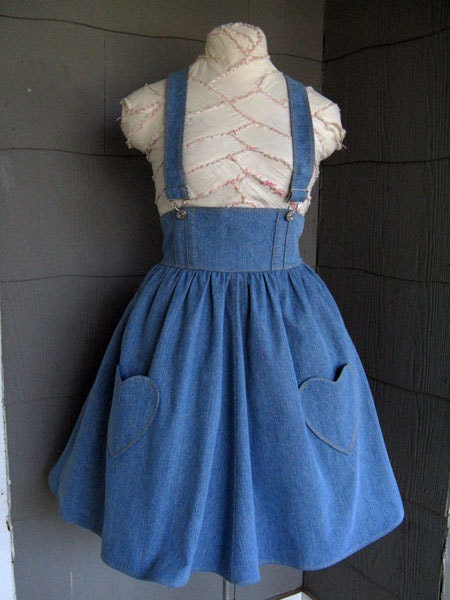 Denim Heart Pocket Overalls Jumper - PLUS SIZE CUSTOM - Your Size