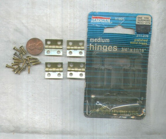 Solid Brass Hinges Small Jewelry Box Size Hardware by Assemblages