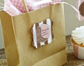 Cowgirl Personalized gift tags in pink and brown