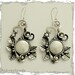 Sterling silver leaves with coin pearl botanical woodland statement earrings - Crazy love