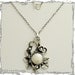 Leaf pendant - Sterling silver leaves with coin pearl botanical necklace - Crazy love.