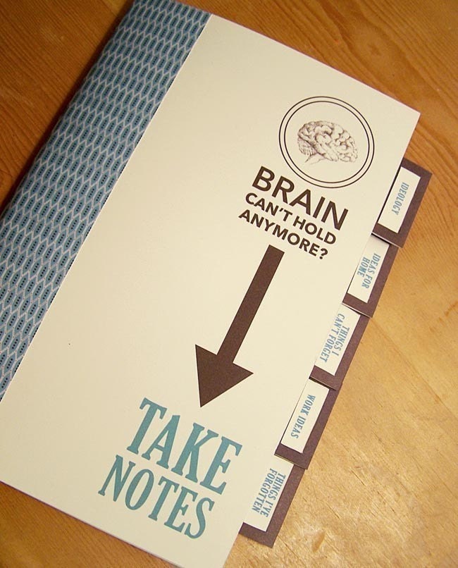 DIY Notebook Blue - Take Notes