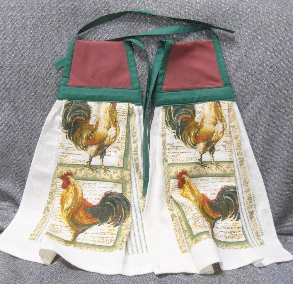 Hanging Kitchen Woven Hand Towels Tie Style by OriginallyYours