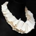 avant garde bib necklace, choker neckpiece, cream sculptural bib collar, architectural urban fashion statement necklace, PVC
