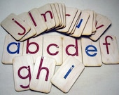 Mini LOWERCASE Sandpaper Letters on birch wood
