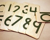 Sandpaper Numbers 0-10 mounted on birch wood
