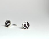 ZEBRA. Petite Photo Studs-Sterling Silver Earrings