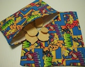 2pc Superman Comic Strip Sandwich and  Snack Reusable Bags Eco Friendly