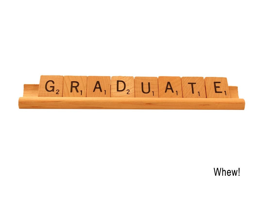 Scrabble Graduate - Whew - Greeting Card