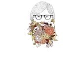 Beard, flowers. 8x10 print