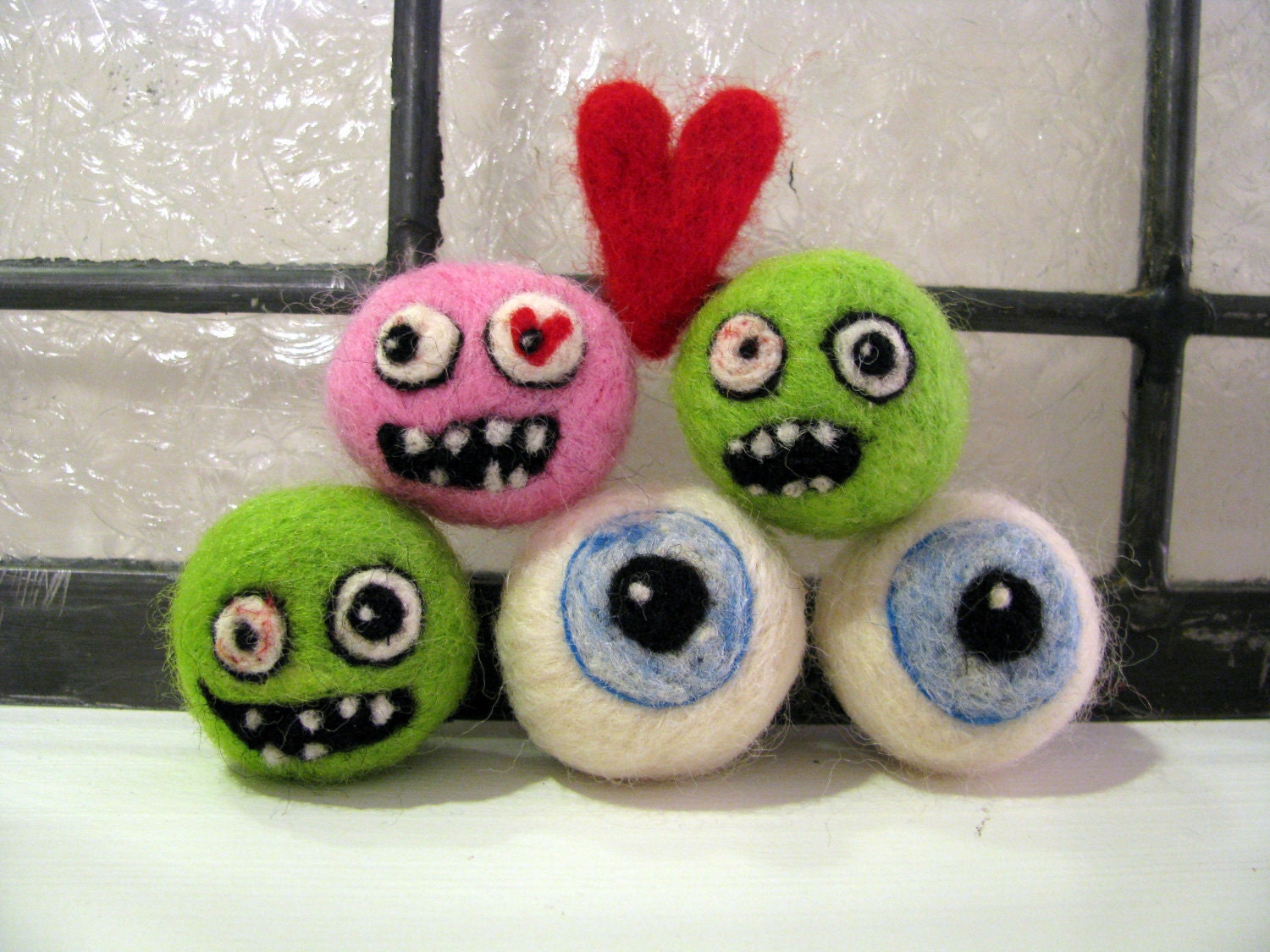 Zombie Valentine Candy - Needle Felted Gift of Love