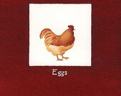 Eggs - 8x10 archival watercolor print by Tracy Lizotte