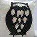 NIGHT OWL in Black - PAIR of pillows / cushions 14in (36cm) Sq