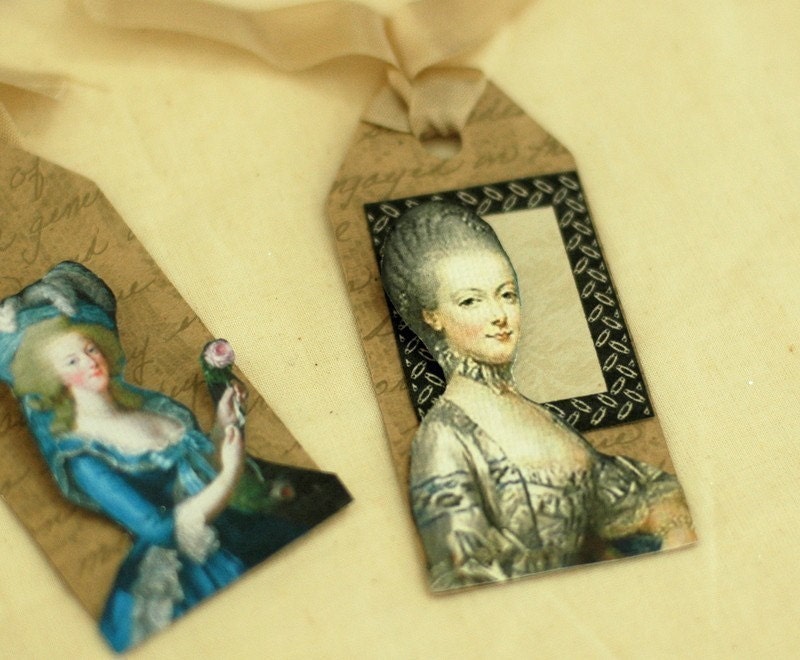 MARIE ANTOINETTE  Tags - Set of 5