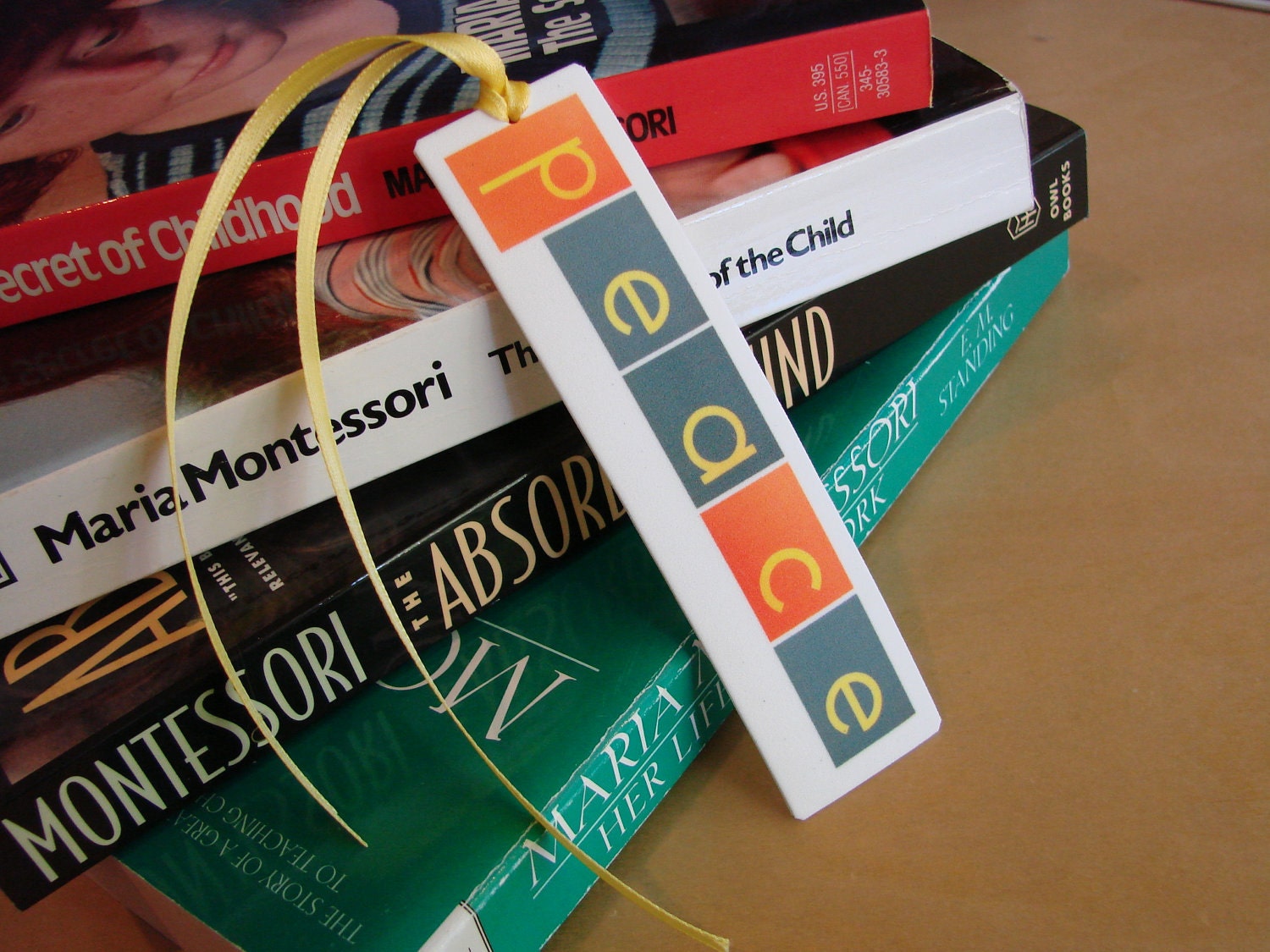 PEACE Sandpaper Letters Bookmark