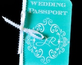 DEPOSIT - Tiffany Inspired Passport Wedding Invitation