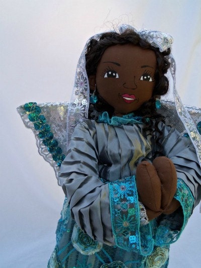 Handmade ooak art cloth doll -African American