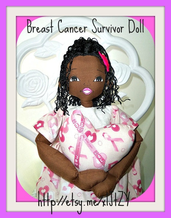 Handmade ooak breast Cancer Survivor Doll