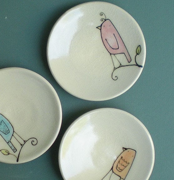 ON SALE three bird bowls