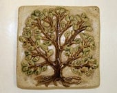 4x4 Tree handmade ceramic tile