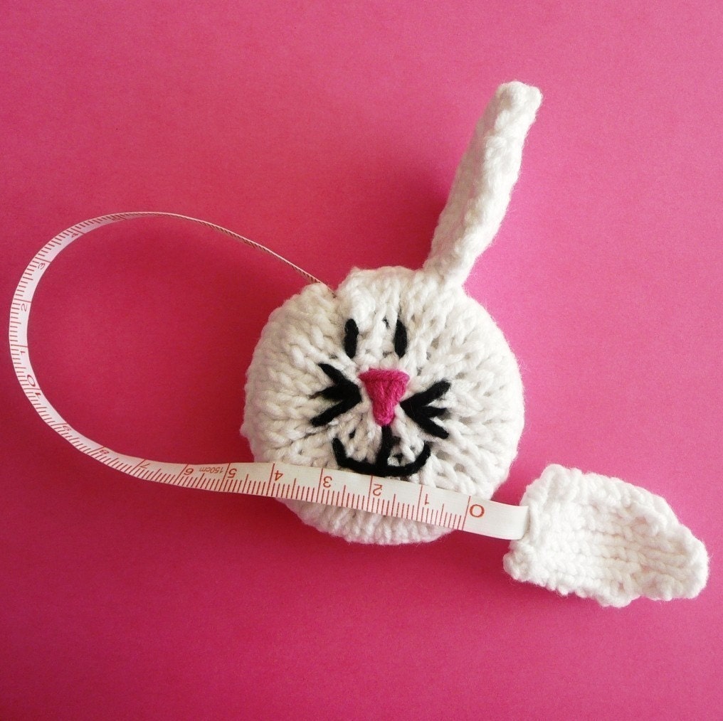 Bunny Rabbit Tape Measure - INSTANT DOWNLOAD PDF Knitting Pattern