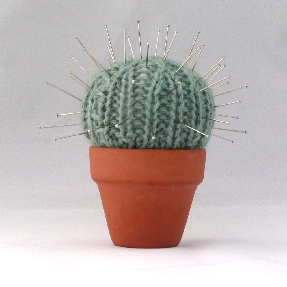 Quick and Easy Cactus Pin Cushion - INSTANT DOWNLOAD PDF Knitting Pattern
