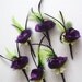 Boutonnieres - Anemone and Feathers -Set of 6