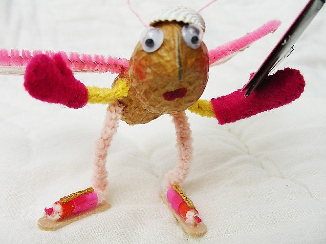 Valentine's Day Greeting Gift - Retro Craft Handmade Spring Peanut Butterfly Figurine, Ray - He's your guy - Gift under 20