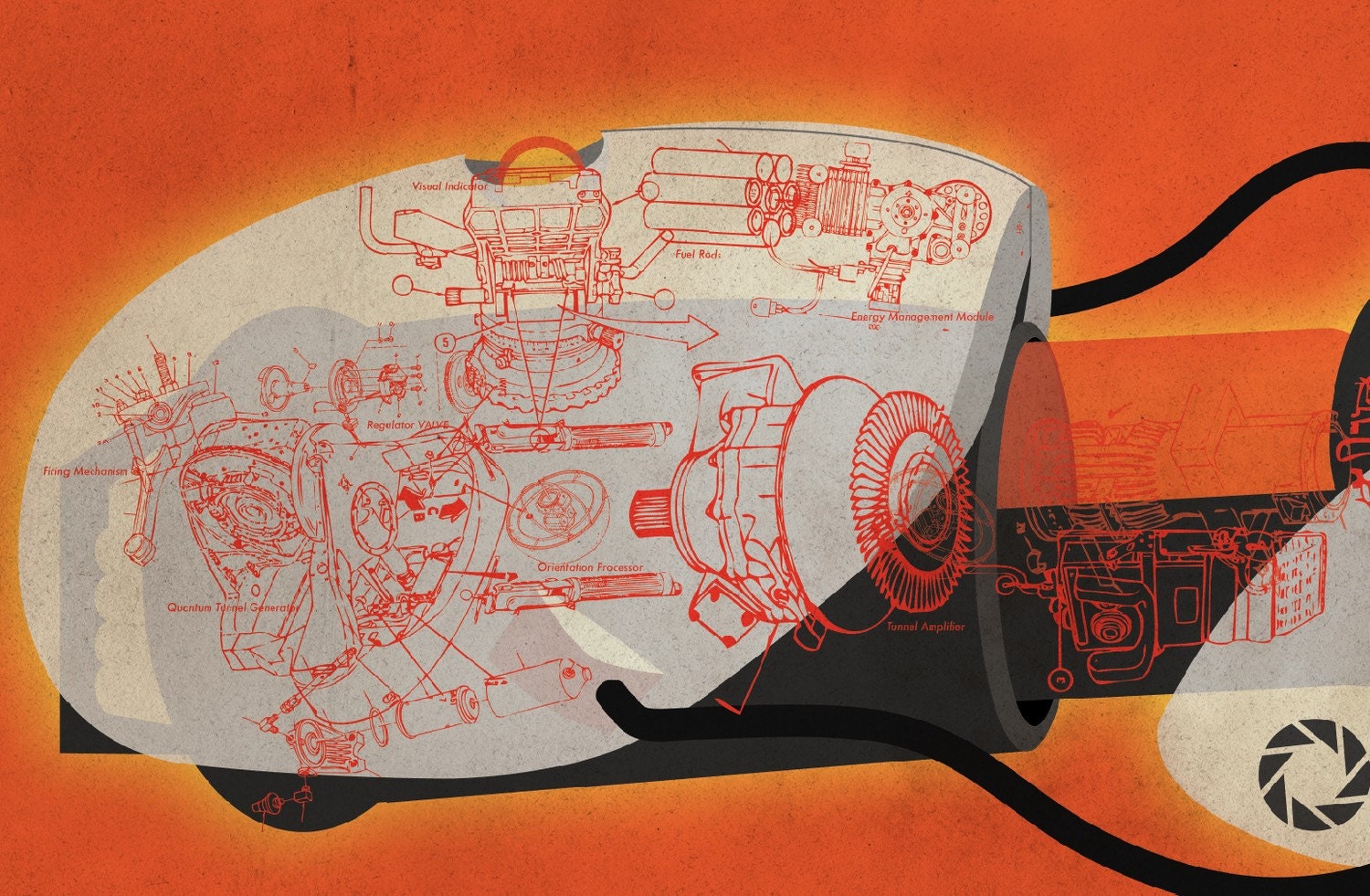 Portal Gun Schematic Poster