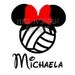 Personalized Volleyball Mickey Mouse Disney iron on decal for shirt