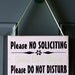 No Soliciting and Do Not Disturb Baby Sleeping door hanger - wood sign - gender neutral