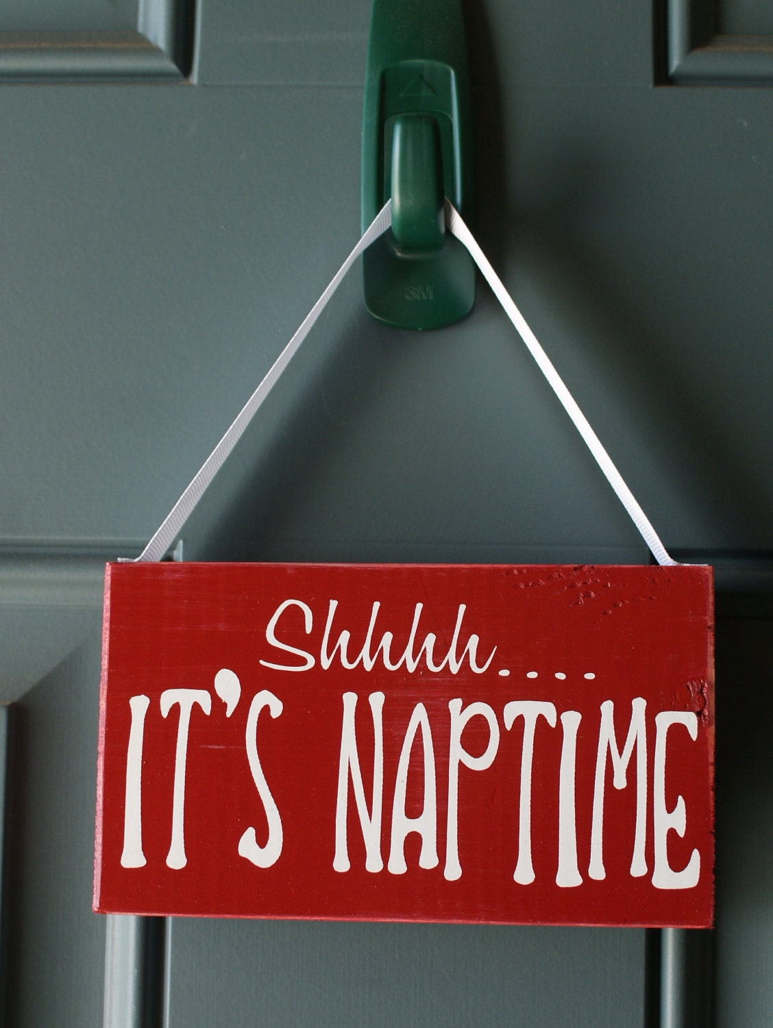 Do Not Disturb wood sign - door hanger - Shhh It's Naptime