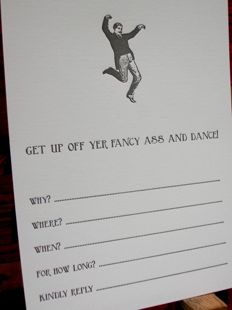 Dance Party invitations - set of 10