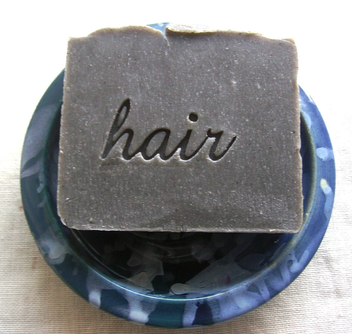 Dead Sea Mud Shampoo Bar for Oily Hair Types - Hand Stamped - SLS free - Palm oil free