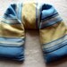 Lavender Flax Seed Neck Pillow Blue and Yellow Striped