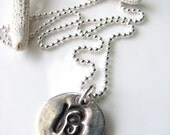 The mini initial necklace pmc fine silver
