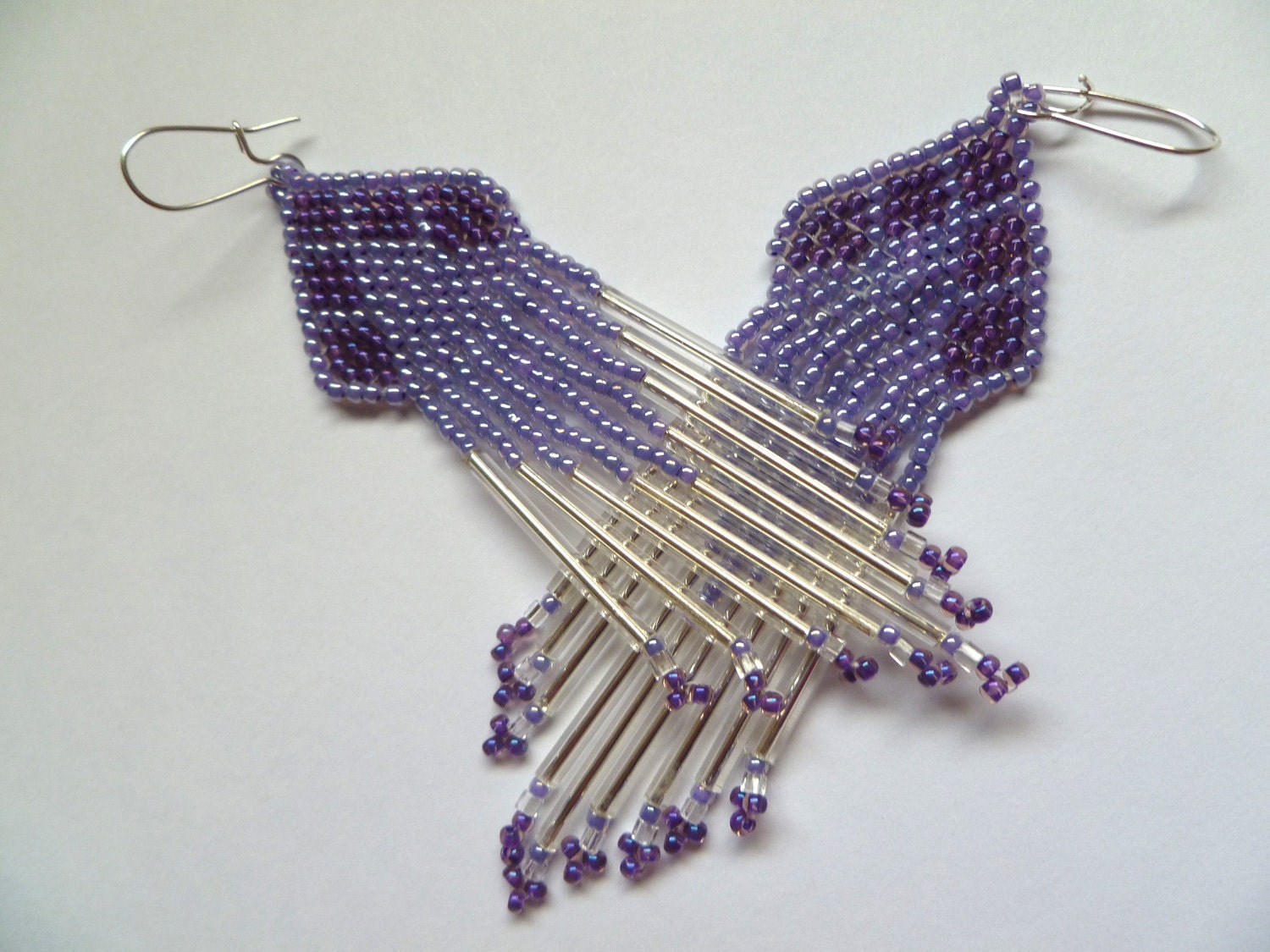 Beaded Earrings- Elegant Iris