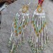 Beaded Earrings- Silver Mint