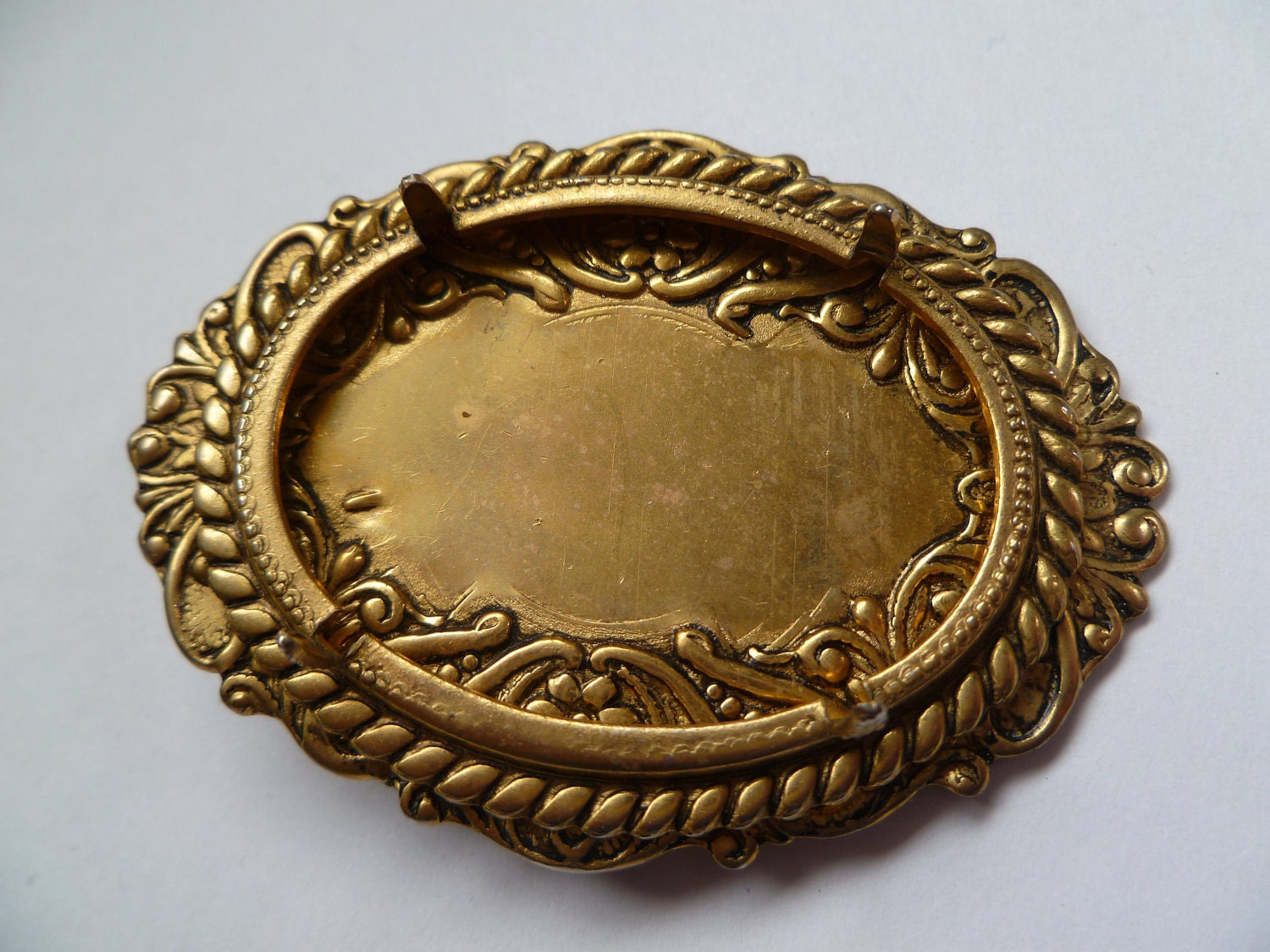 Cabochon Setting- Vintage Pin Back