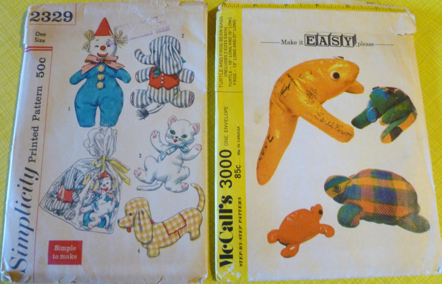 Vintage Toy Patterns- Package of Two