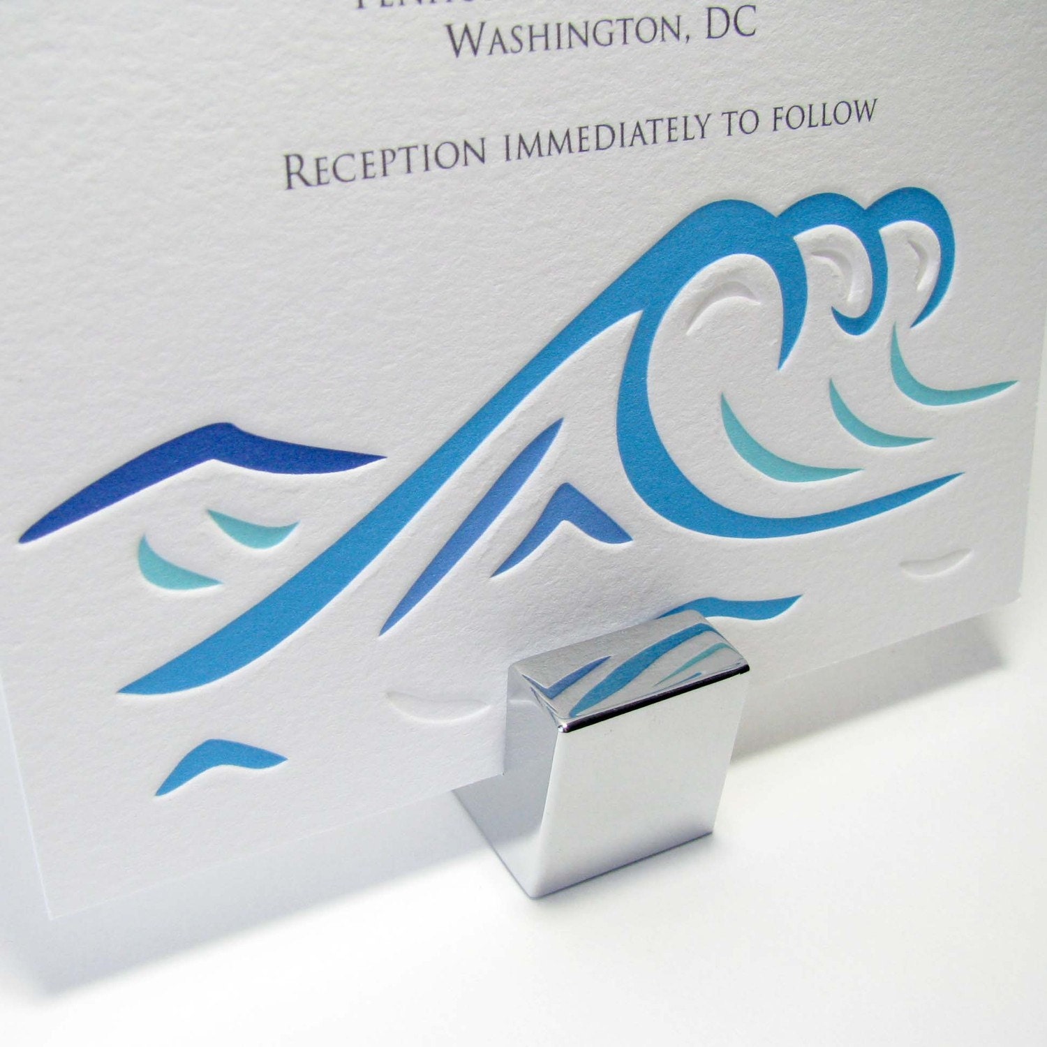 Beach wedding invitations Rolling Wave