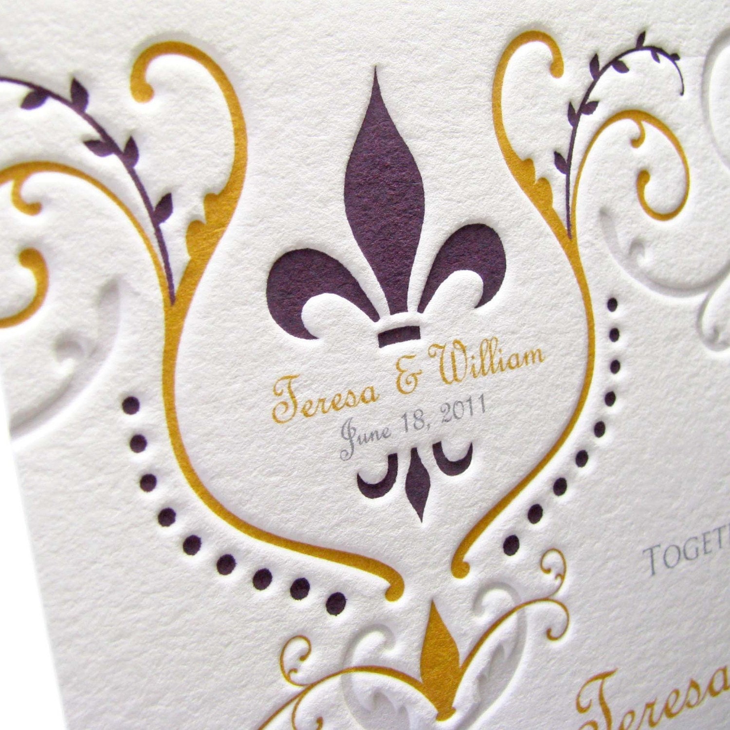 Fleur de Lis Wedding Invitations