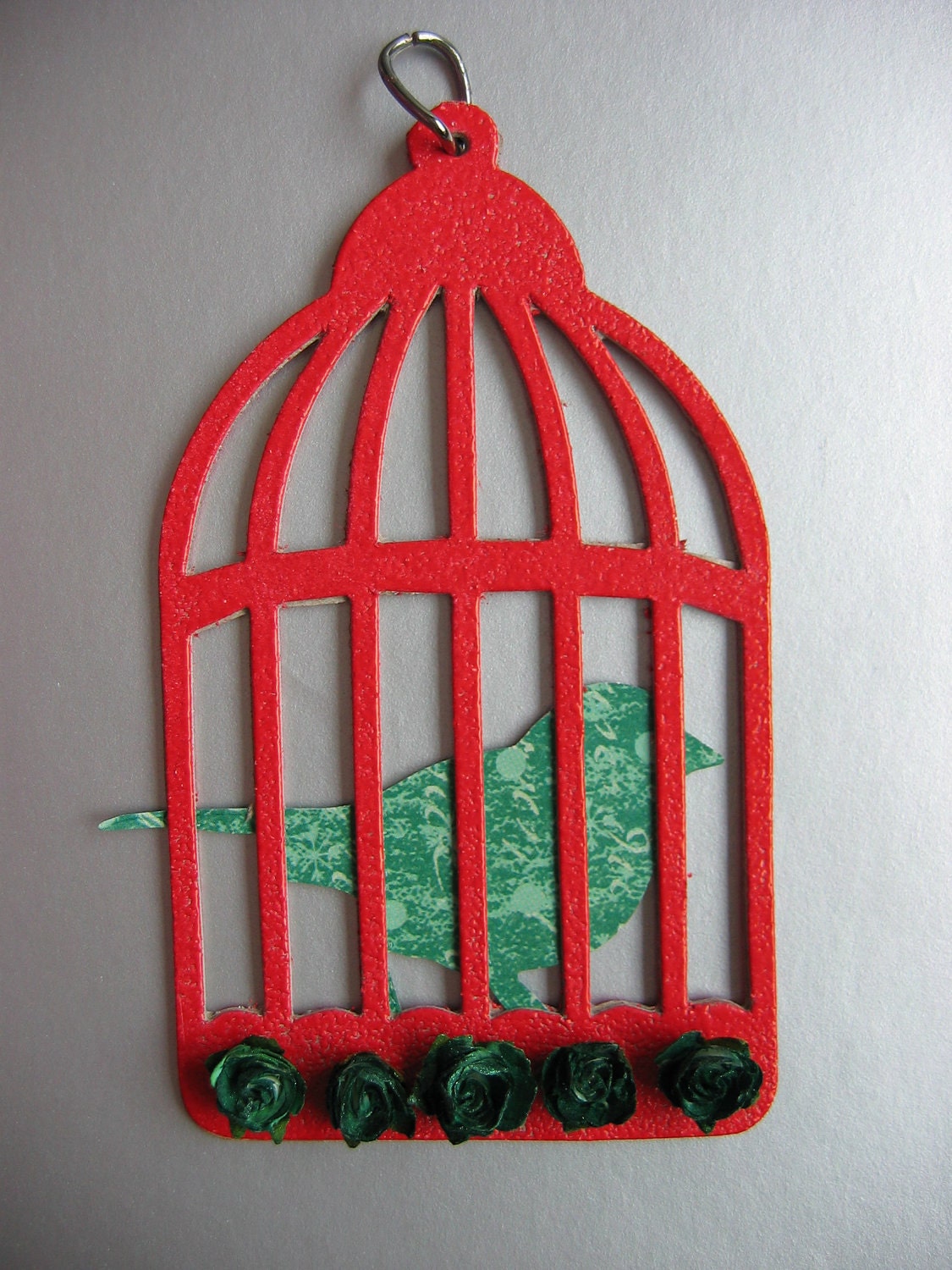 Red Birdcage Home Decoration